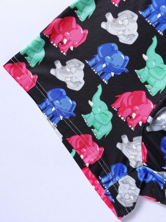 Men's Elephant Printed Boxer Briefs