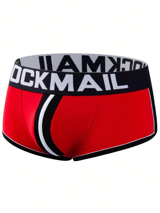 Jockmail 1pc Men's Sexy & Comfortable Sports Fitness Boxer Brief With Open Butt Design