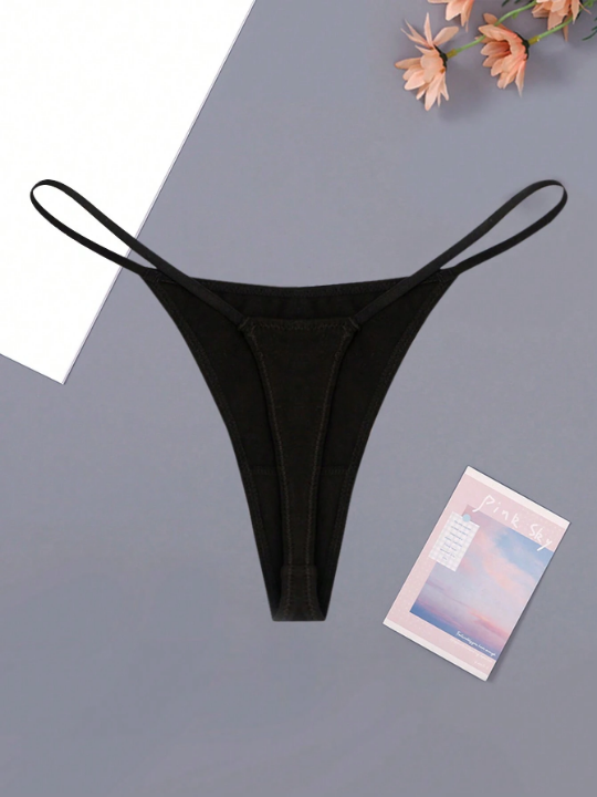 Women's Sexy Breathable Lips Pattern Thong Panty