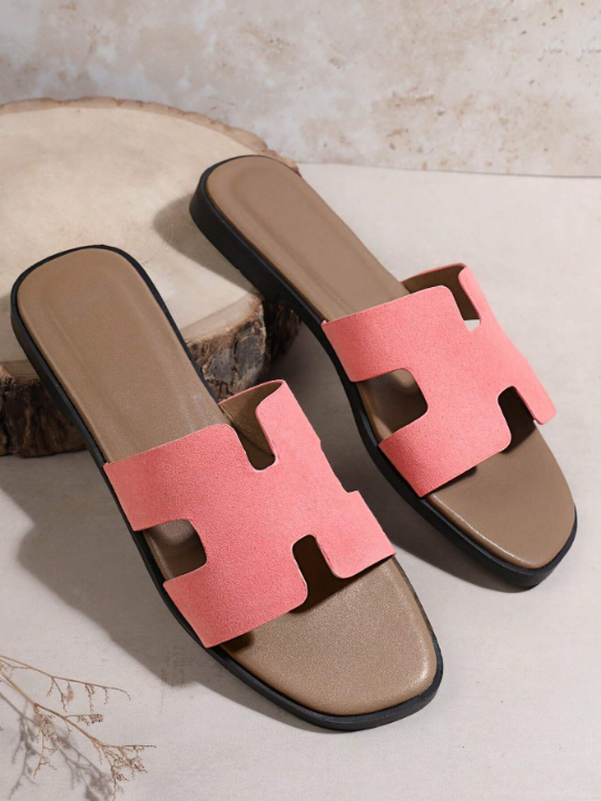 Haute Women's Fashionable Pink Flat Sandals