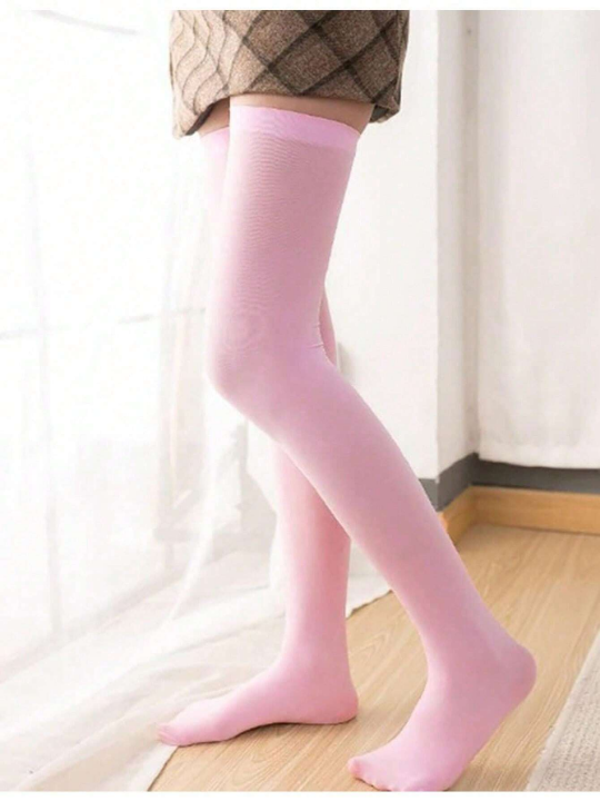 1pc Women's Knee-High Or Thigh-High Warm Socks For Cosplay, Sports, Or Over-Knee Look