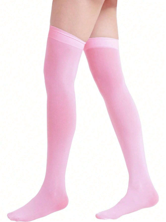 1pc Women's Knee-High Or Thigh-High Warm Socks For Cosplay, Sports, Or Over-Knee Look