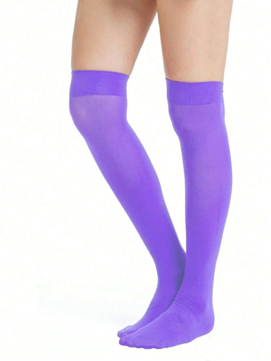 1pc Women's Knee High Thigh High Warm Socks, Suitable For Cosplay And Sports