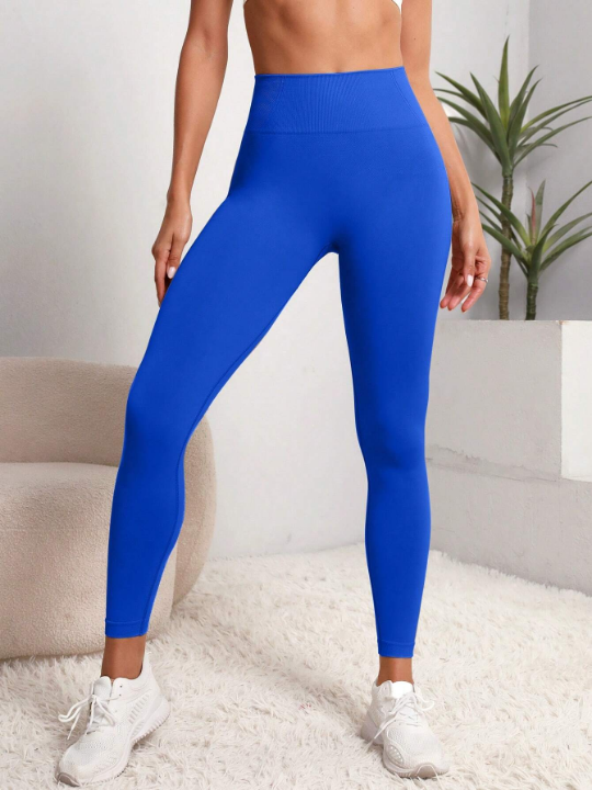 Yoga Basic Solid Color High Waist Sports Leggings