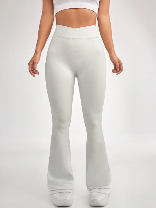 Yoga Basic Tummy Control Flare Leg Sports Pants