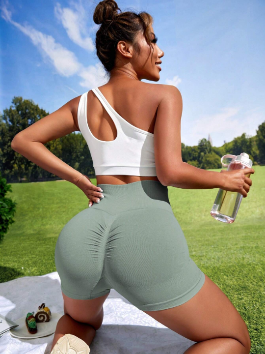 Yoga Basic Seamless High Stretch Sports Biker Shorts Spandex Shorts