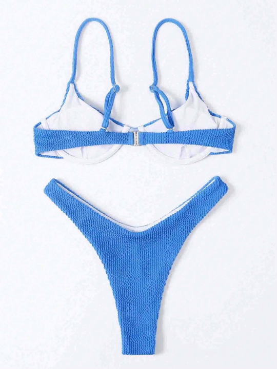 Swim Basics Solid Underwire Bikini Swimsuit