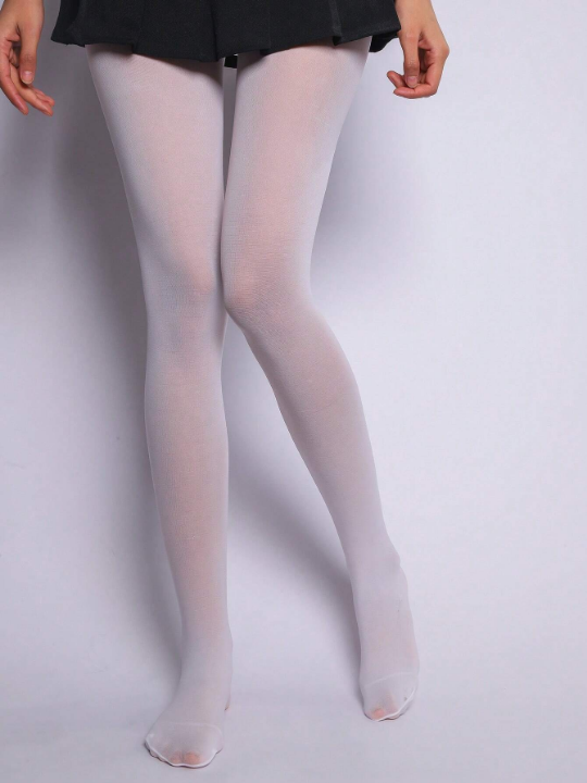 1pc Solid Color Slimming Stockings - Women's Shaping Stockings, Sheer & Slimming Vertical Striped Pantyhose, European & American Style, Sexy Tights