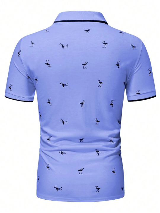 Manfinity RSRT Men's Crane Print Polo Shirt