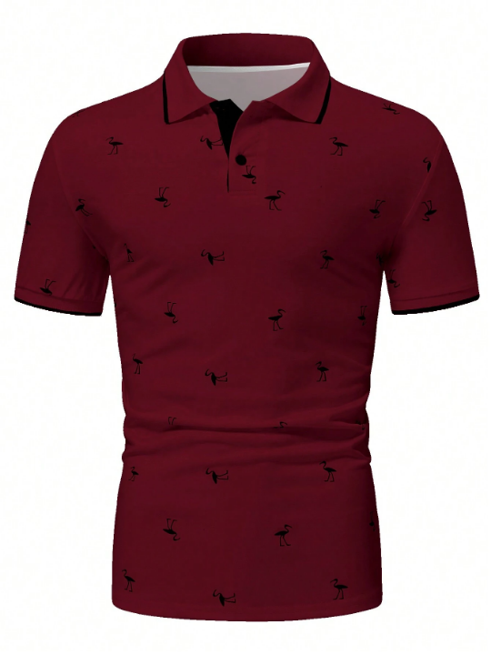 Manfinity RSRT Men's Short Sleeve Printed Polo Shirt