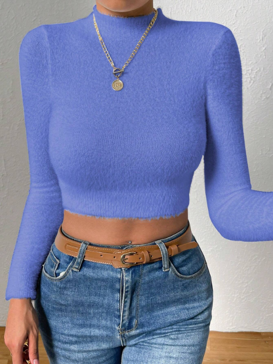 Essnce Women's Plush Cropped Sweater