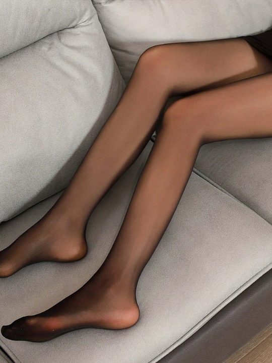 1pc Women's Ultra-Thin Semi-Sheer Pantyhose For Business & Sexy Look