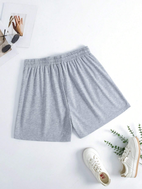 Women's Solid Color Drawstring Shorts