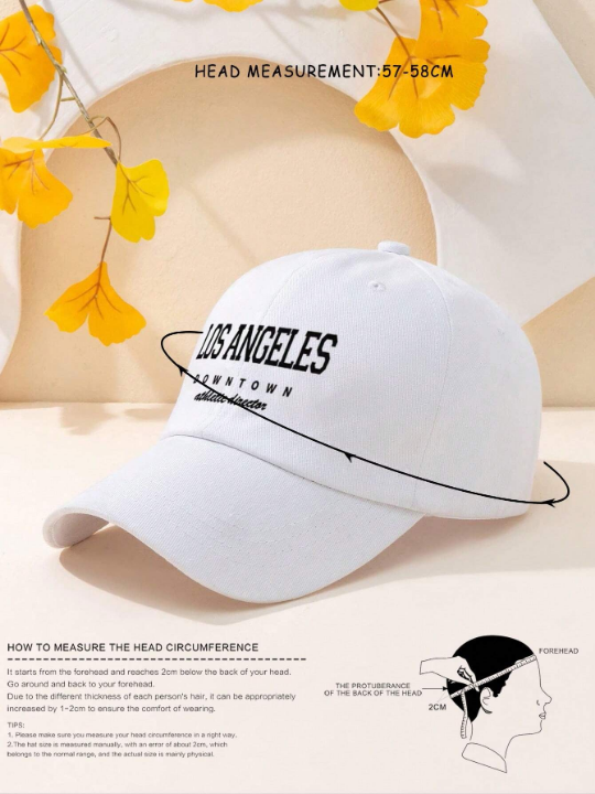 1pc Unisex Y2k Style Print Los Angeles Downtown Athletic Director Baseball Cap Outdoor Sun Protection Hat For Sports, Daily Commute