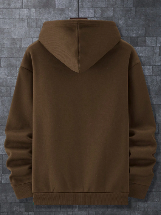 Manfinity Hypemode Men's Slogan Printed Hoodie With Drawstring