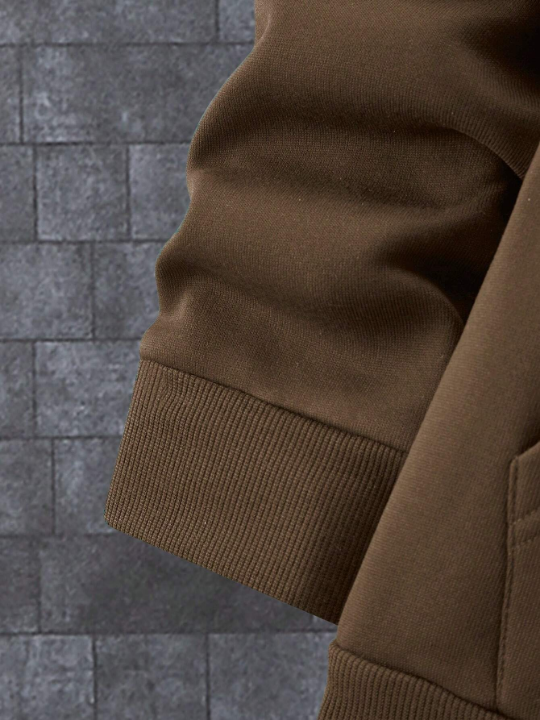 Manfinity Hypemode Men's Slogan Printed Hoodie With Drawstring