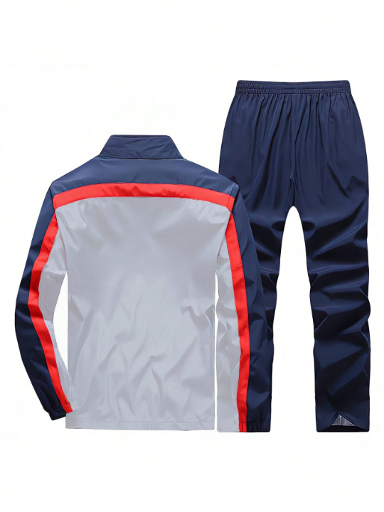 Men's Running Fitness Clothes Cycling Morning Jogging Workout Sports Suit, Athletic Suit, Tracksuit