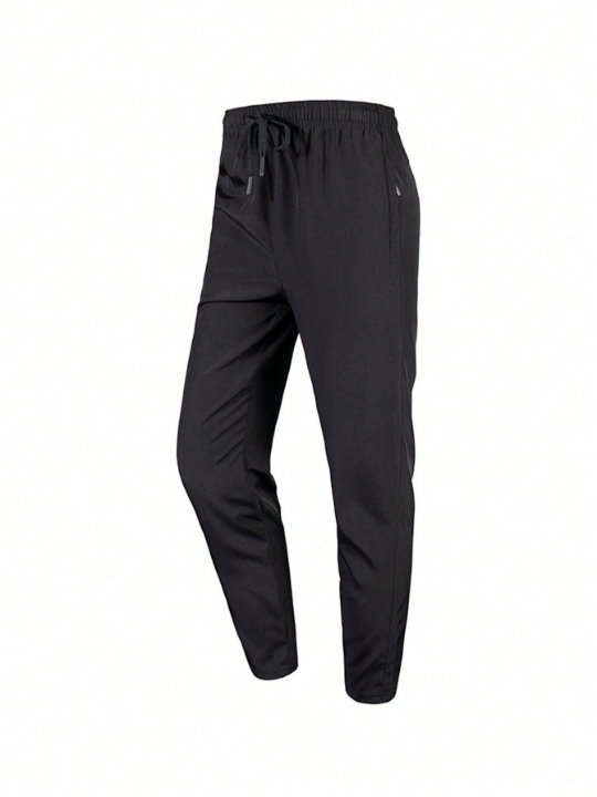 1pc Men's Quick-Dry & Breathable Straight Sports Cropped Pants