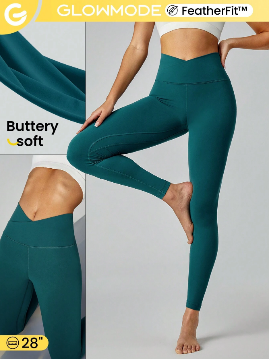 GLOWMODE 28" FeatherFit Crossover Leggings