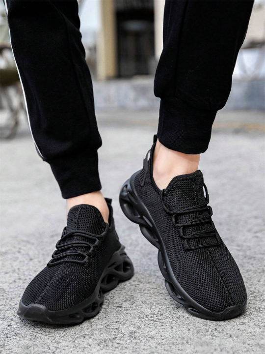 Mens Sporty Sneakers Athletic Mesh Shoes Non Slip Blade Running Gym Workout Shoes Lightweight Walking Sports Cool Fashion Street Youth Teen Sneakers Trainers