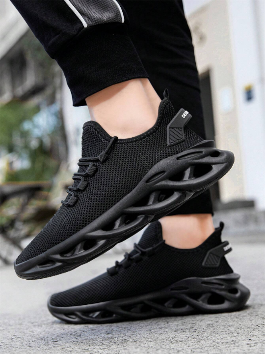 Mens Sporty Sneakers Athletic Mesh Shoes Non Slip Blade Running Gym Workout Shoes Lightweight Walking Sports Cool Fashion Street Youth Teen Sneakers Trainers