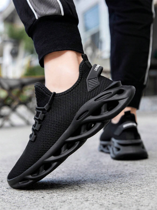 Mens Sporty Sneakers Athletic Mesh Shoes Non Slip Blade Running Gym Workout Shoes Lightweight Walking Sports Cool Fashion Street Youth Teen Sneakers Trainers