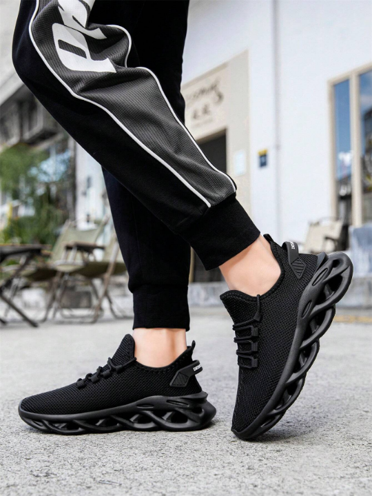 Mens Sporty Sneakers Athletic Mesh Shoes Non Slip Blade Running Gym Workout Shoes Lightweight Walking Sports Cool Fashion Street Youth Teen Sneakers Trainers