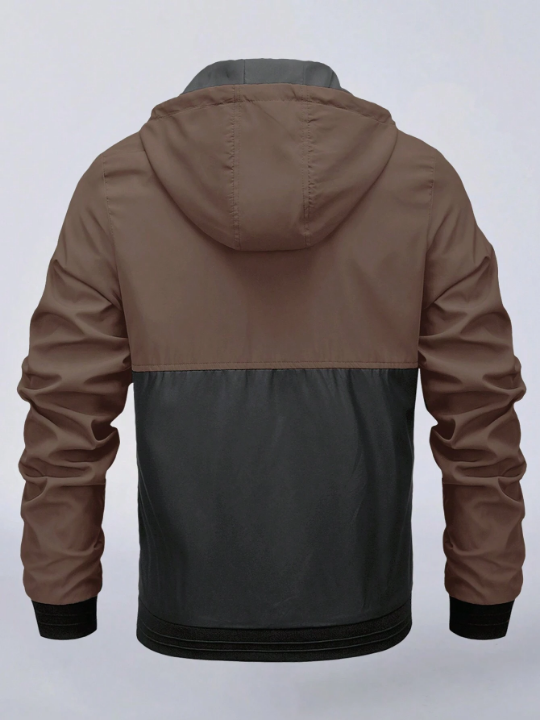 Manfinity Homme Men's Contrast Color Hooded Jacket
