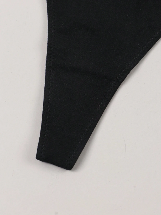 Ladies' Sexy Breathable Thin Football Letter Pattern T-Back Panties