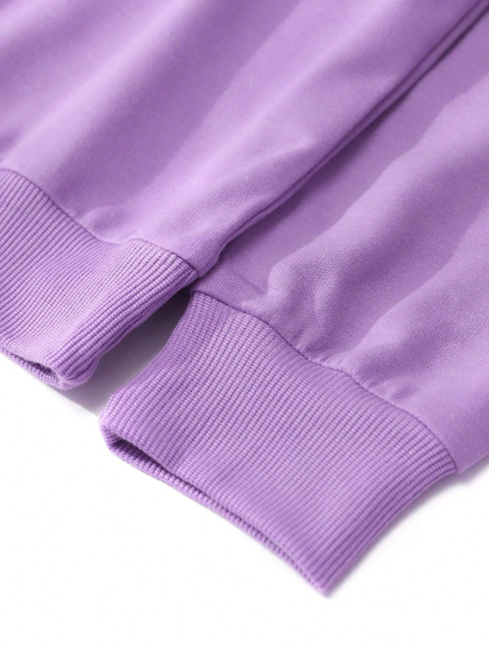 Rick and Morty | ROMWE Men Cartoon & Letter Graphic Kangaroo Pocket Drawstring Hoodie