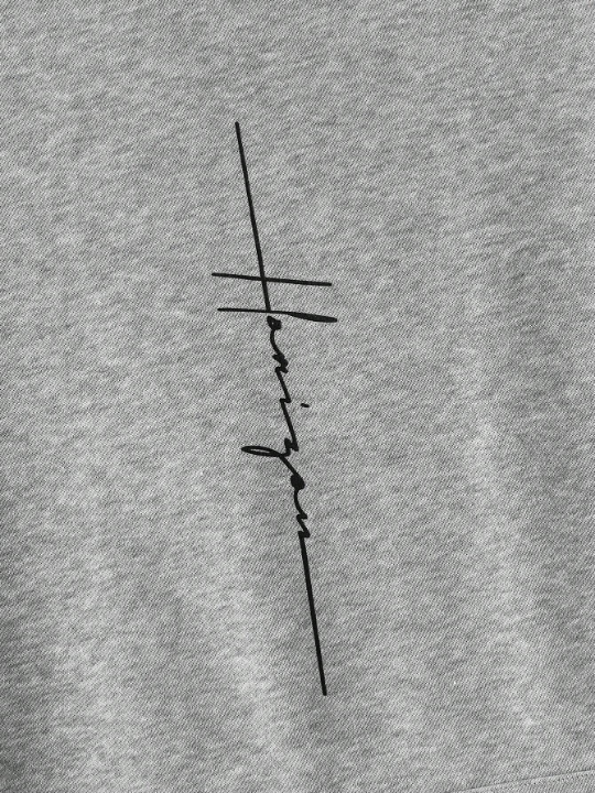 Manfinity Homme Men's Letter Printed Hoodie Sweatshirt