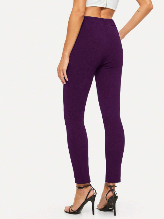 Essnce Ladies Solid Color Slim-Fit Long Pants