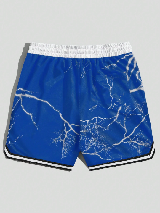 ROMWE Street Life Letter Print Drawstring Shorts