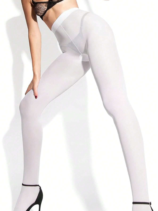 1pc Women's Elastic Opaque Pantyhose & Casual Stockings