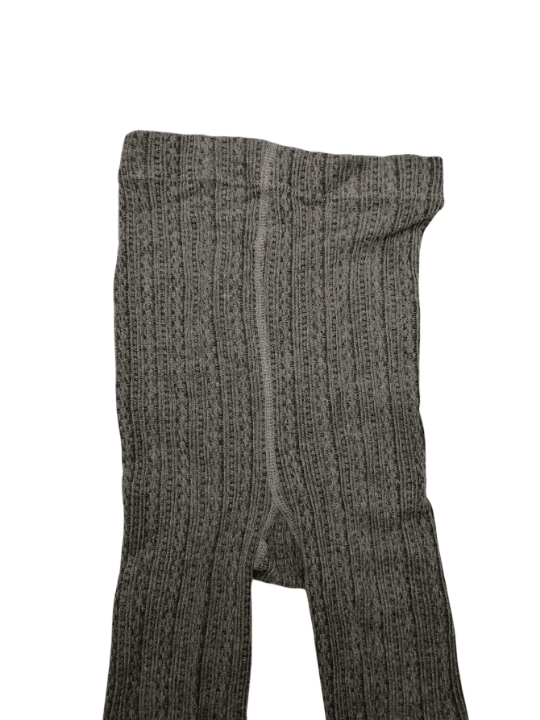 Women's Middle Gray Marled Cable Knit Tights For Autumn/Winter/Early Spring