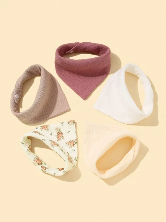 5pcs Gauze Baby Bibs