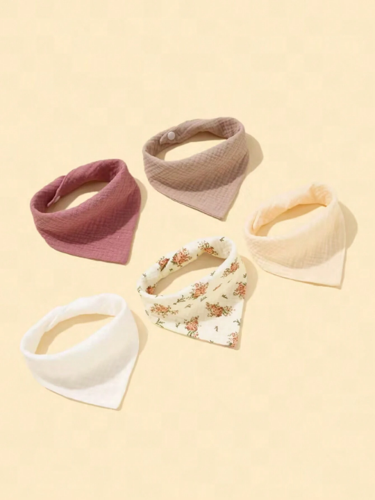 5pcs Gauze Baby Bibs