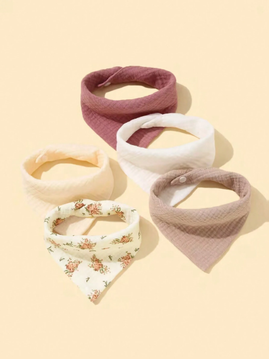 5pcs Gauze Baby Bibs