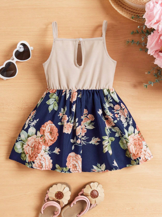 Baby Girl Floral Printed Cami Dress