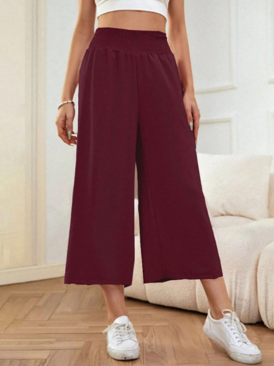 LUNE Loose Fit Casual Elastic Waist 7/8 Length Pants