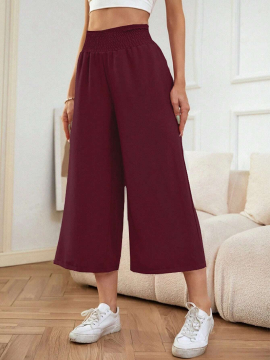 LUNE Loose Fit Casual Elastic Waist 7/8 Length Pants