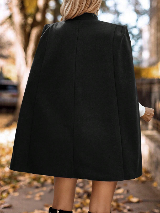 Cloak Sleeve Double Breasted Overcoat