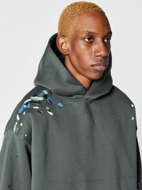SUMWON Overhead Hoodie With Paint Print