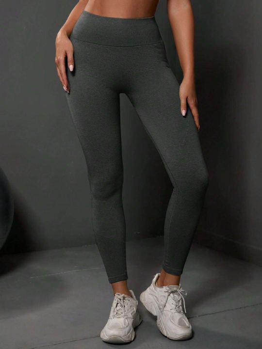 Yoga Basic Wideband Waist Crop Sports Leggings