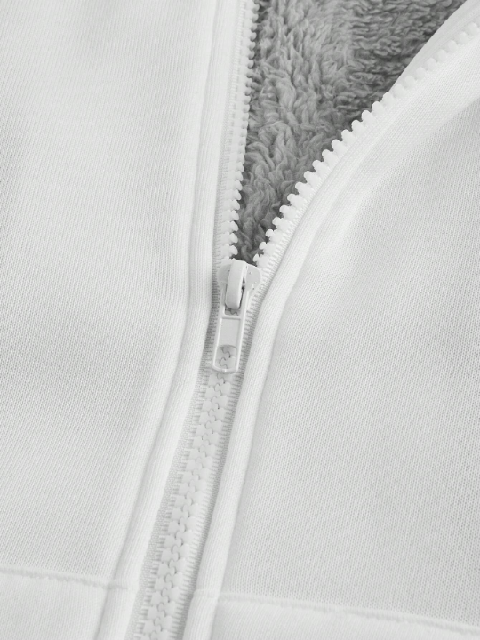 Manfinity Homme Men's Colorblock Drawstring Hooded Fleece Sweatshirt