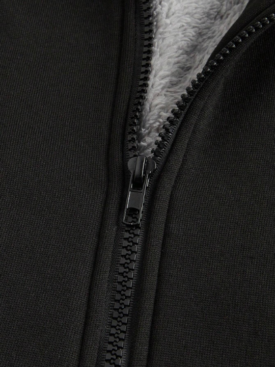 Manfinity Homme Men's Colorblock Drawstring Hooded Fleece Pullover Sweatshirt