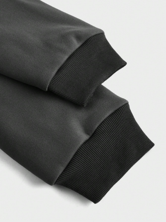 Manfinity Homme Men's Colorblock Drawstring Hooded Fleece Pullover Sweatshirt