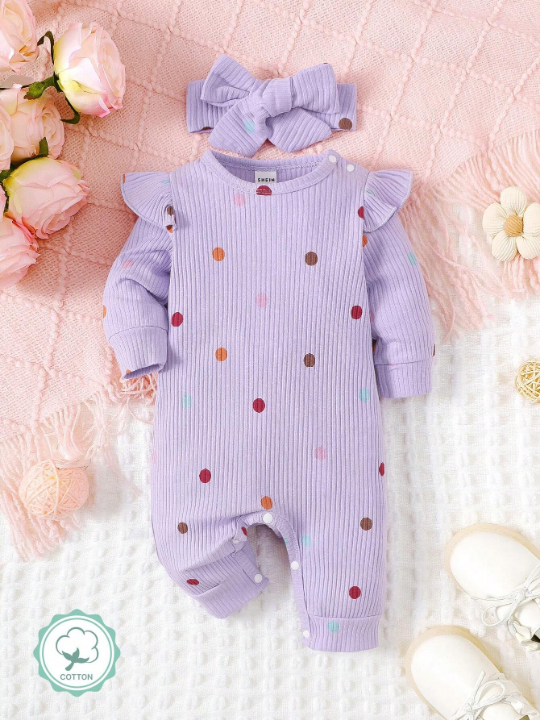 Baby Girl Colorful Polka Dot Knitted