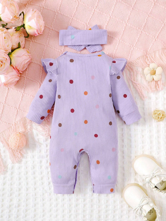 Baby Girl Colorful Polka Dot Knitted