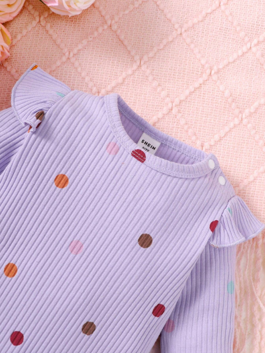 Baby Girl Colorful Polka Dot Knitted